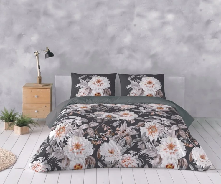 Pościel satynowa bawełna 160x200 w kwiaty PRESTIGE 11 firmy matex