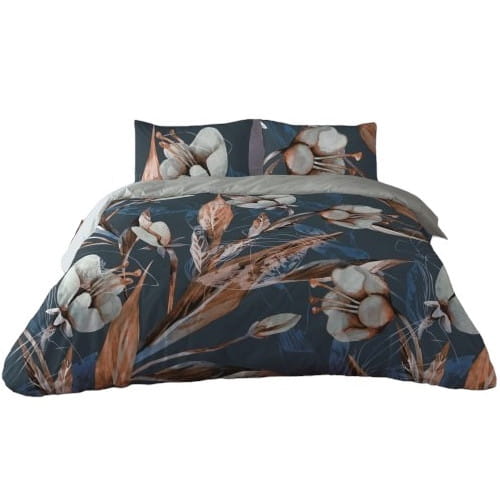 Pościel satynowa bawełna 200x220 w kwiaty PRESTIGE 2