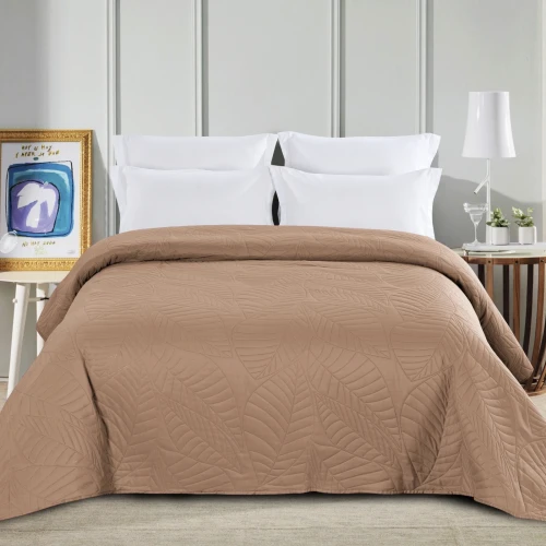 Narzuta na łóżko 200x220 pikowana w liście NNL-2713