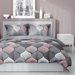 Pościel bawełniana 200x220 Eleganckie Fale 4658B