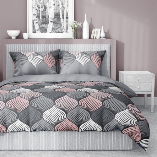 Pościel bawełniana 200x220 Eleganckie Fale 4658B