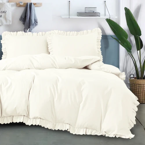 Pościel 160x200 Jednolita z Falbankami 2594