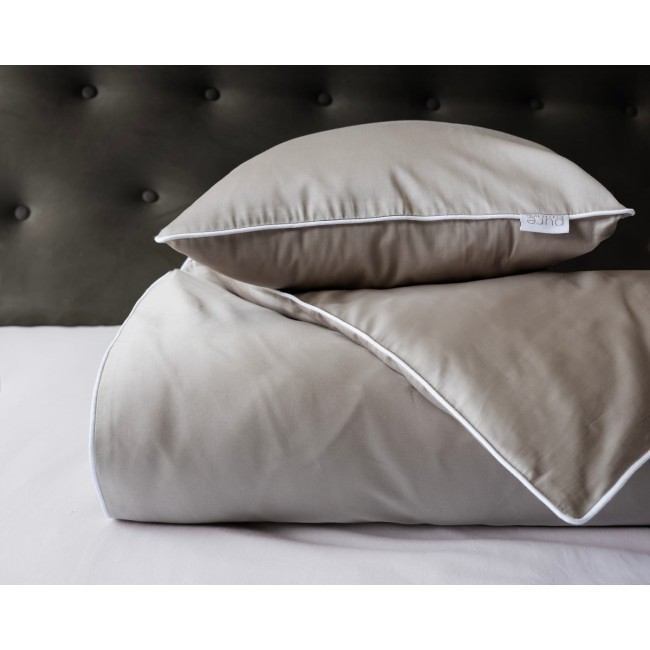 Przejdź do produktu Pościel bawełniana 200x220 z Makosatyny Pure beżowa