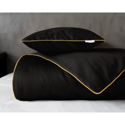 Pościel bawełniana 200x220 z Makosatyny Pure czarna