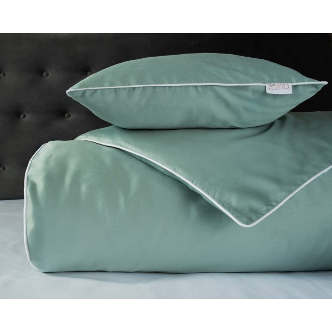 Przejdź do produktu Pościel bawełniana 200x220 z Makosatyny Pure miętowa