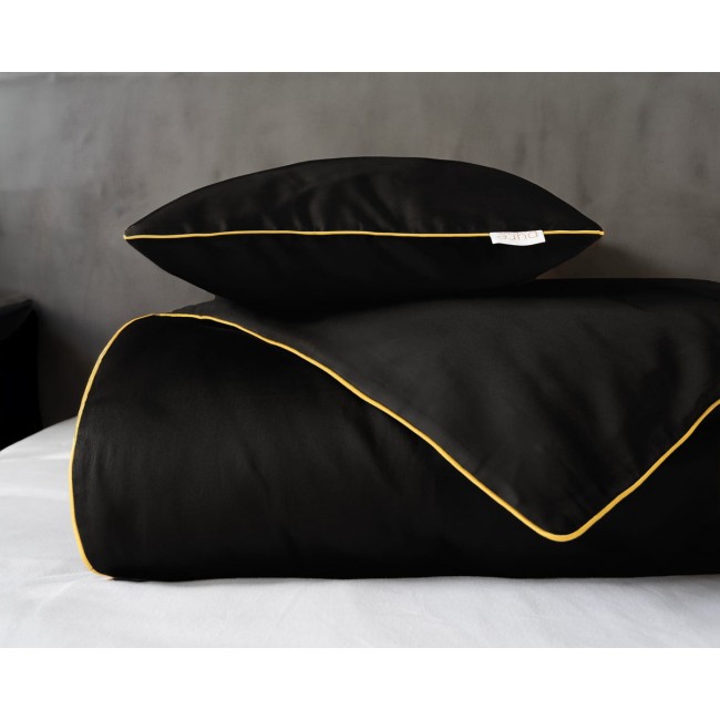 Przejdź do produktu Pościel bawełniana 160x200 z Makosatyny Pure czarna