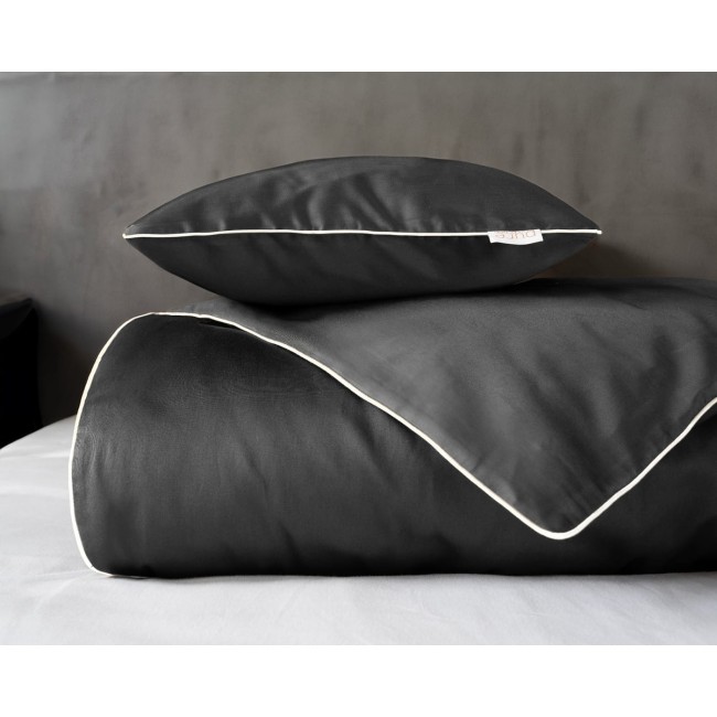 Przejdź do produktu Pościel bawełniana 160x200 z Makosatyny Pure ciemnoszara