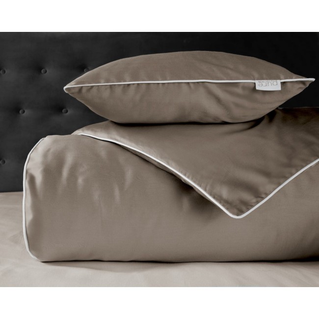 Przejdź do produktu Pościel bawełniana 160x200 z Makosatyny Pure TAUPE 