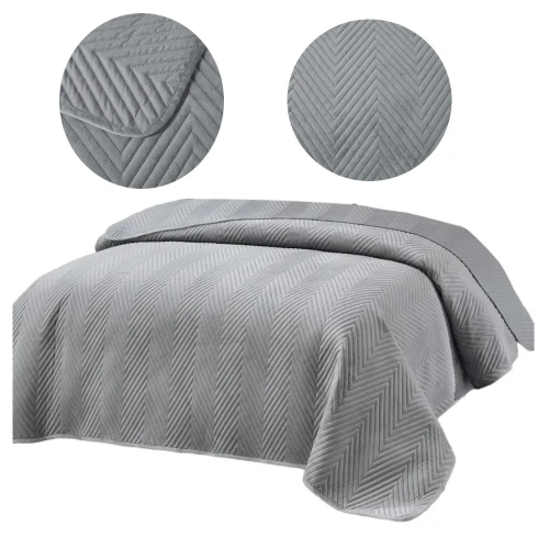 Narzuta na łóżko 200x220 Cotton Word NNW 2625 szara