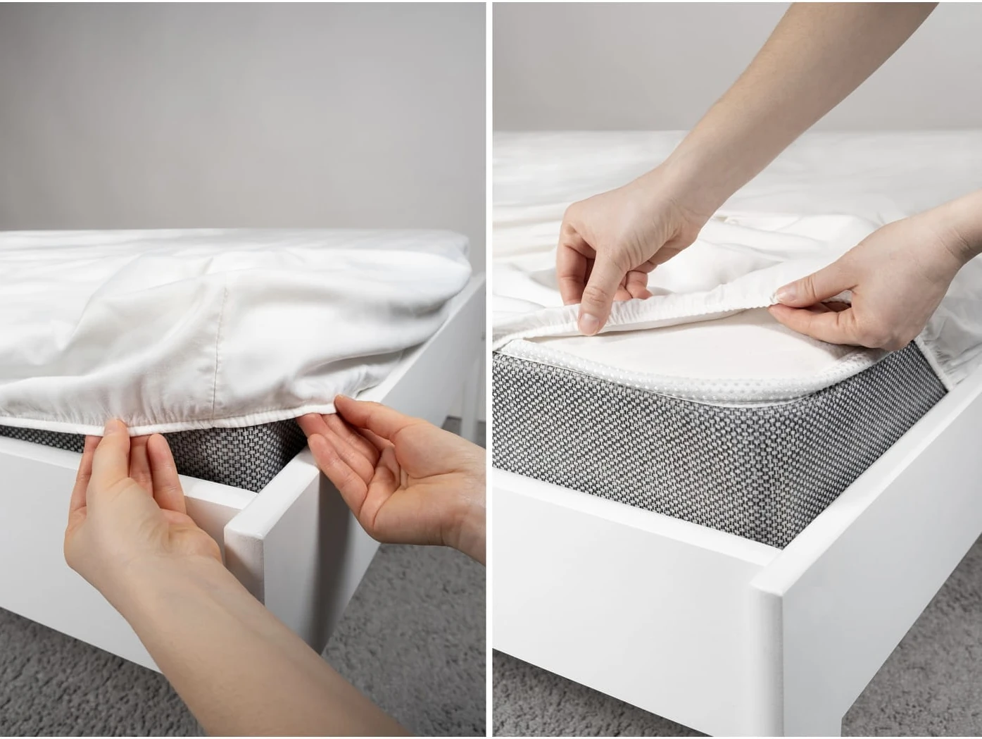 prześcieradło z gumką 120x200 białe, zakład na materac 25 cm