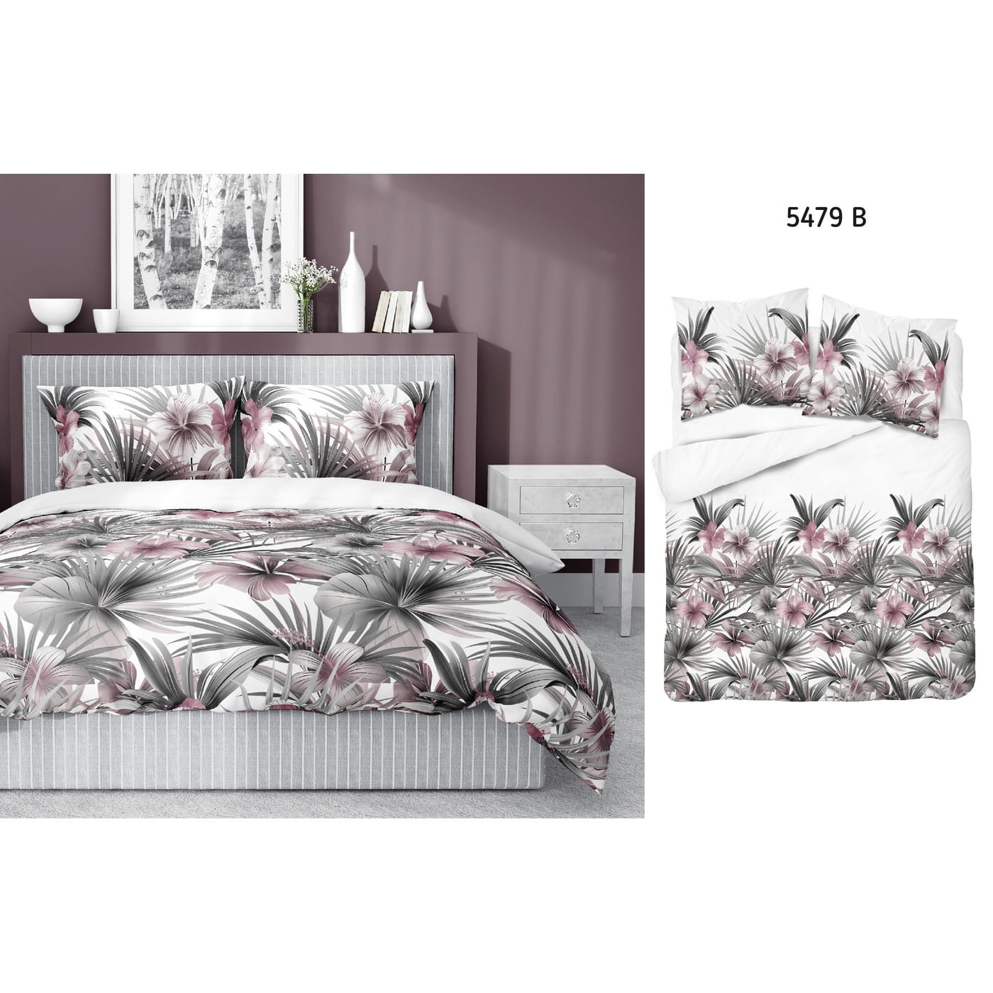 pościel bawełniana 200x220 satynowa wzór 5479b