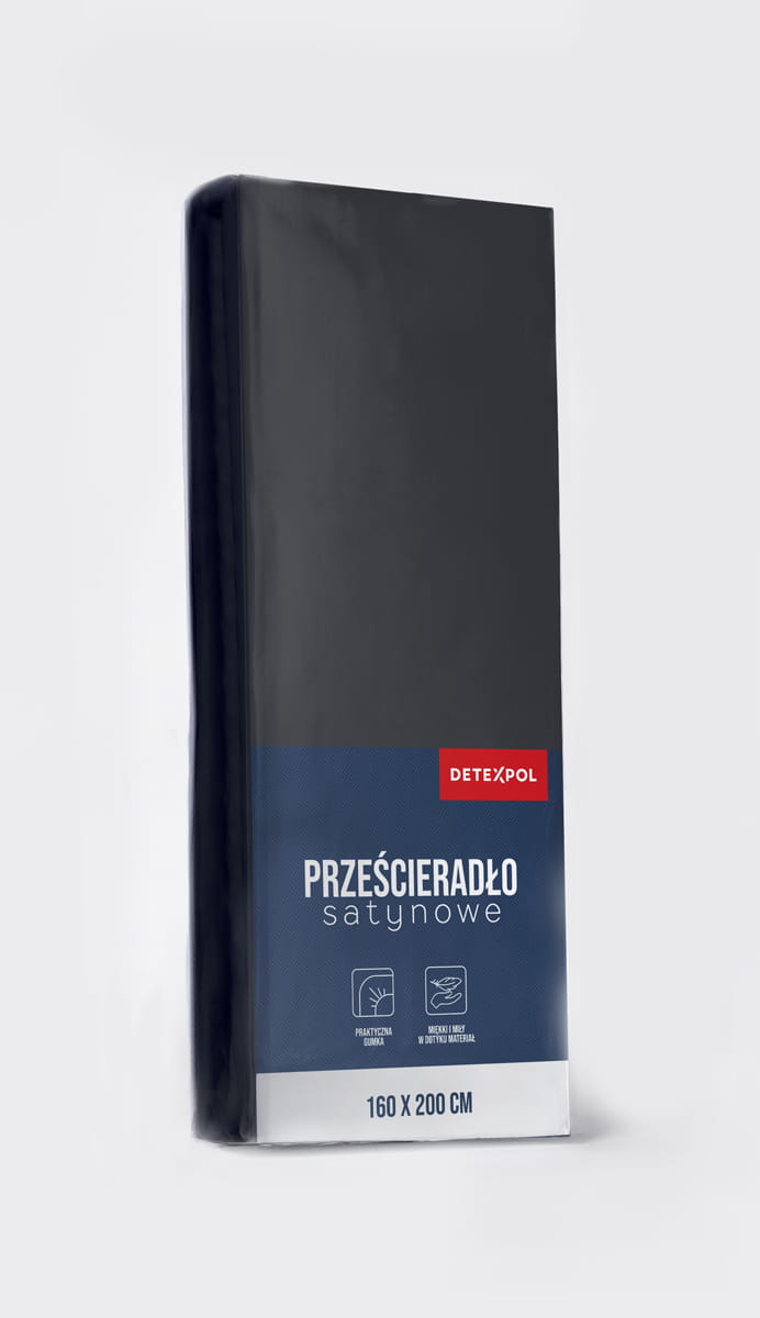 prześcieradło 90x200 z gumką czarne