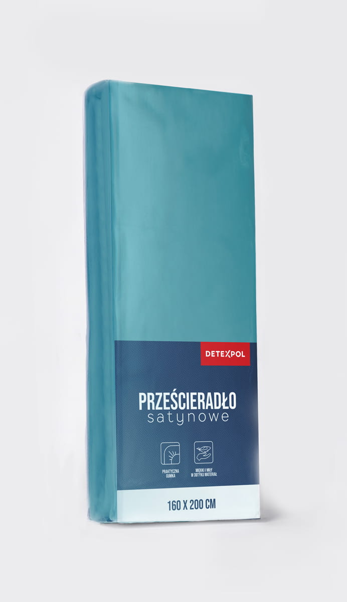 prześcieradło 90x200 z gumką jasny turkus