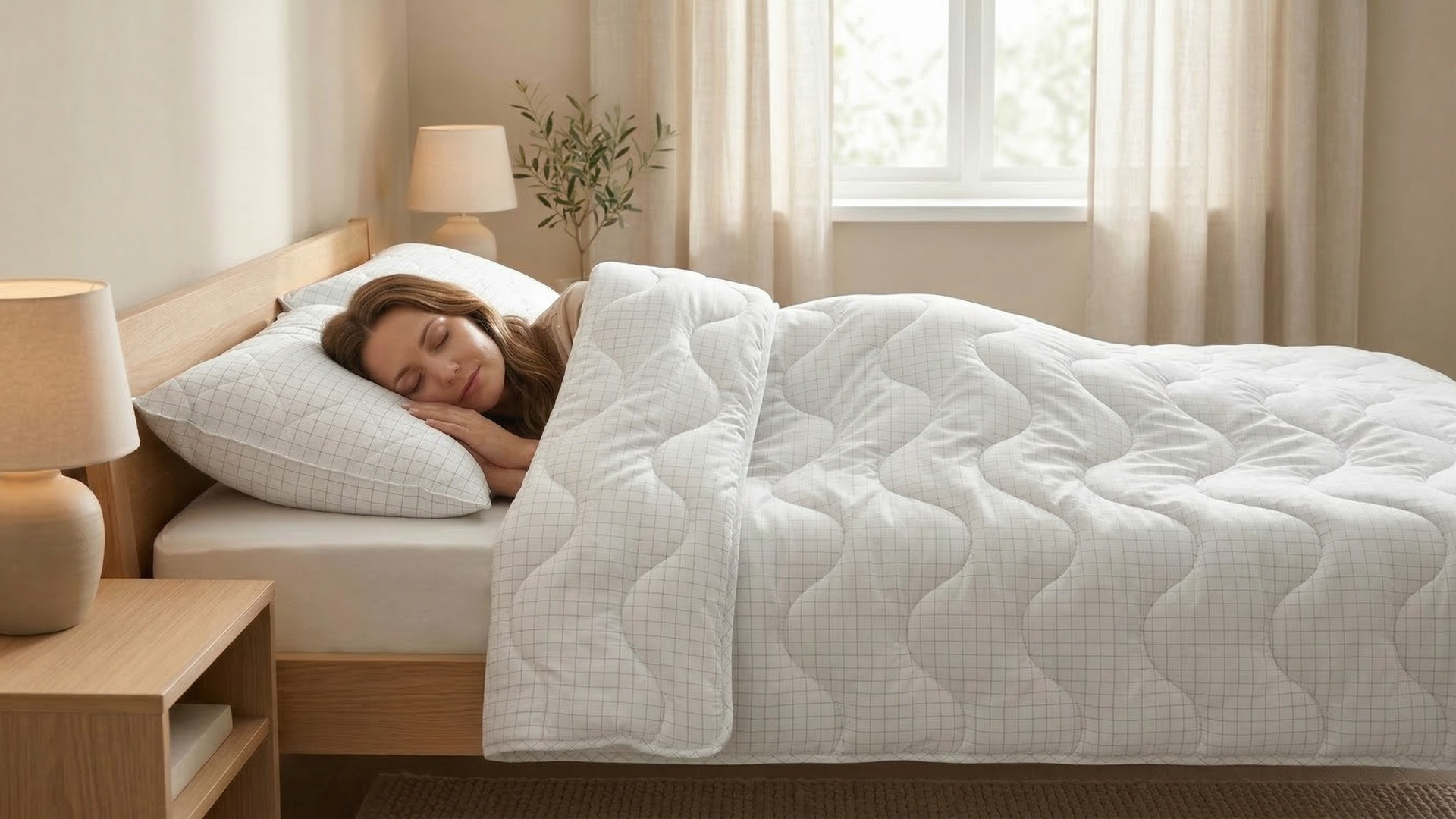 kołdra antystresowa 160x200 + poduszki aranżacja