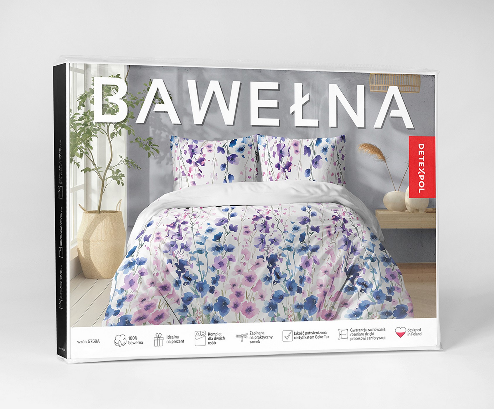 pościel bawełna 200x220 opakowanie 5759a