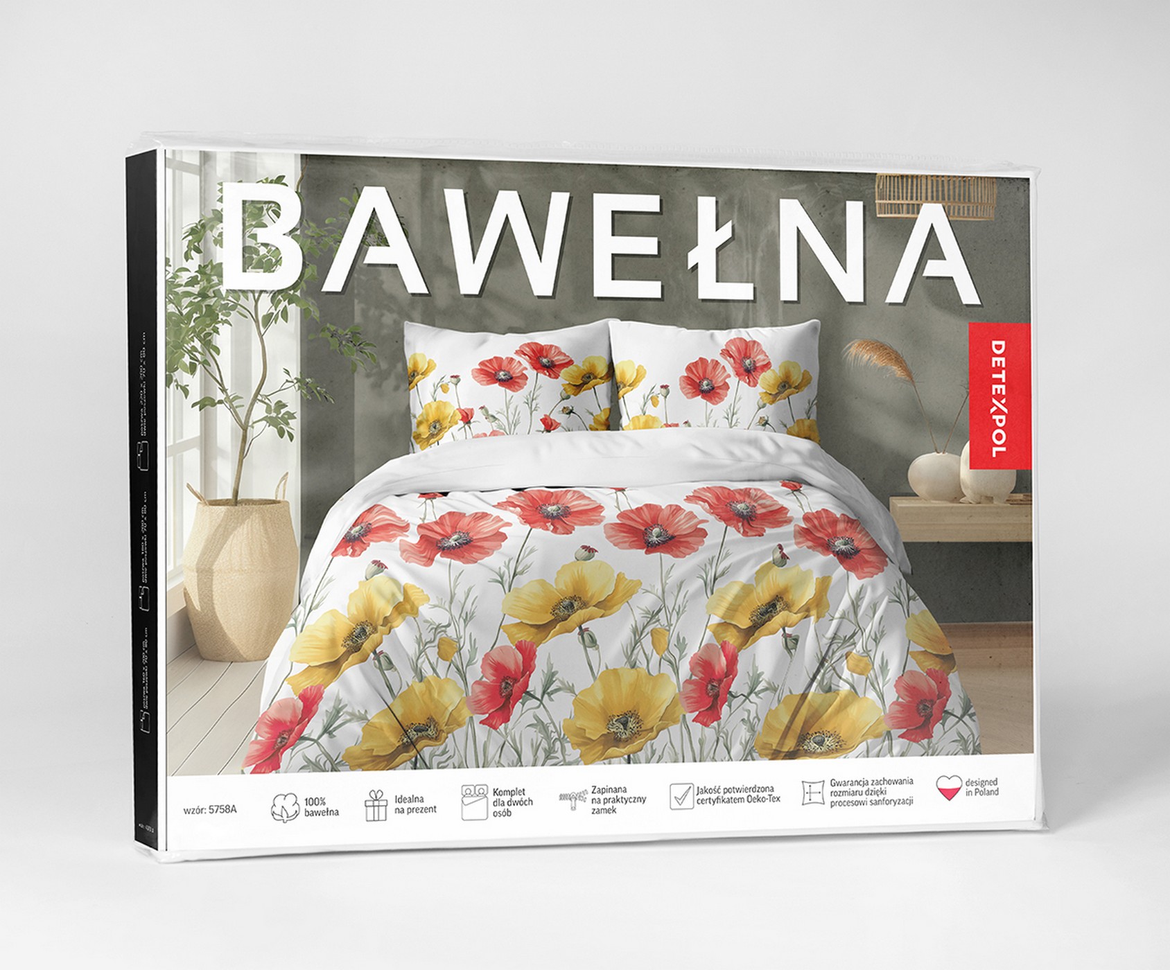 pościel bawełna 200x220 opakowanie 5758a