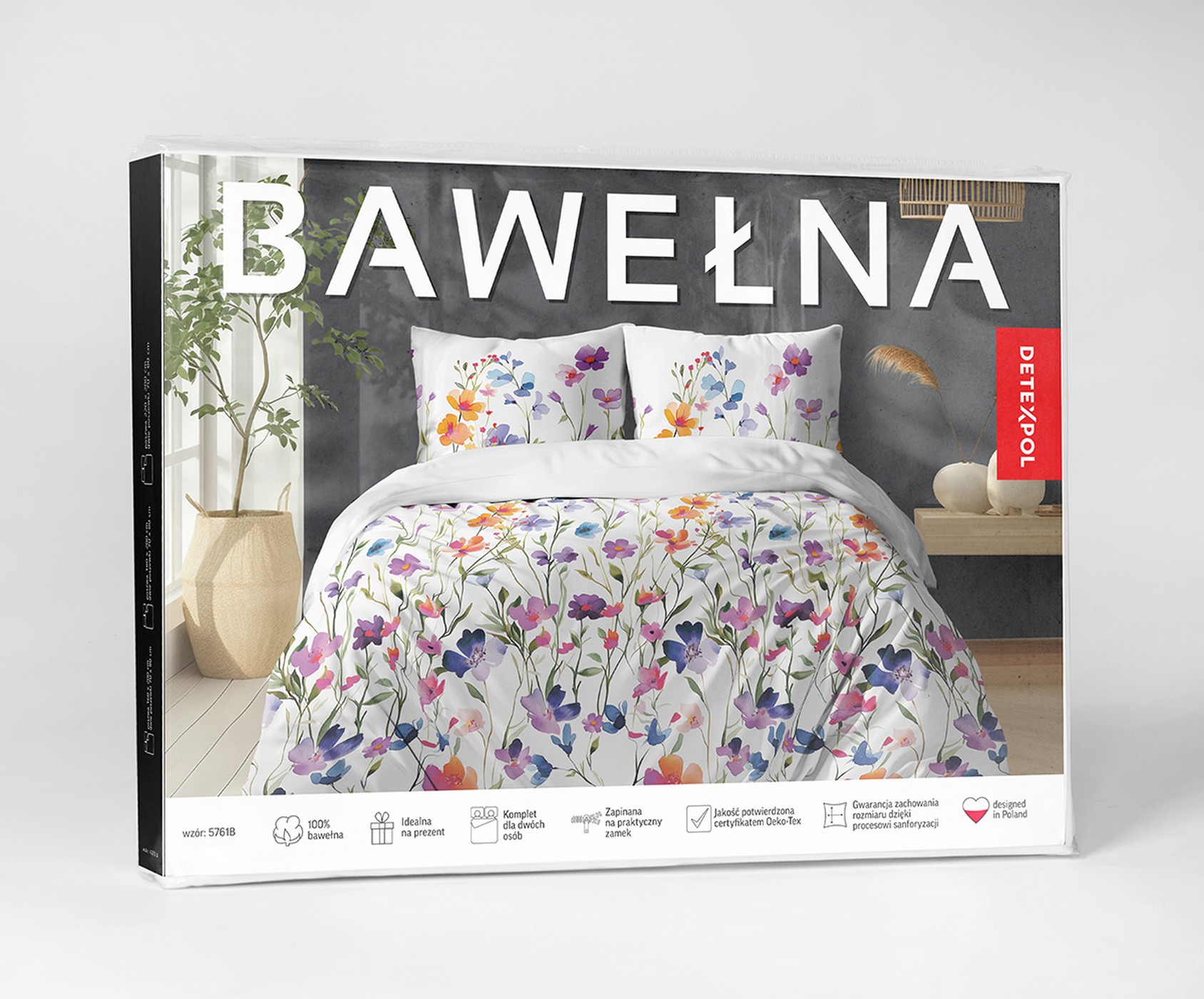 pościel bawełna 160x200 opakowanie 5761b