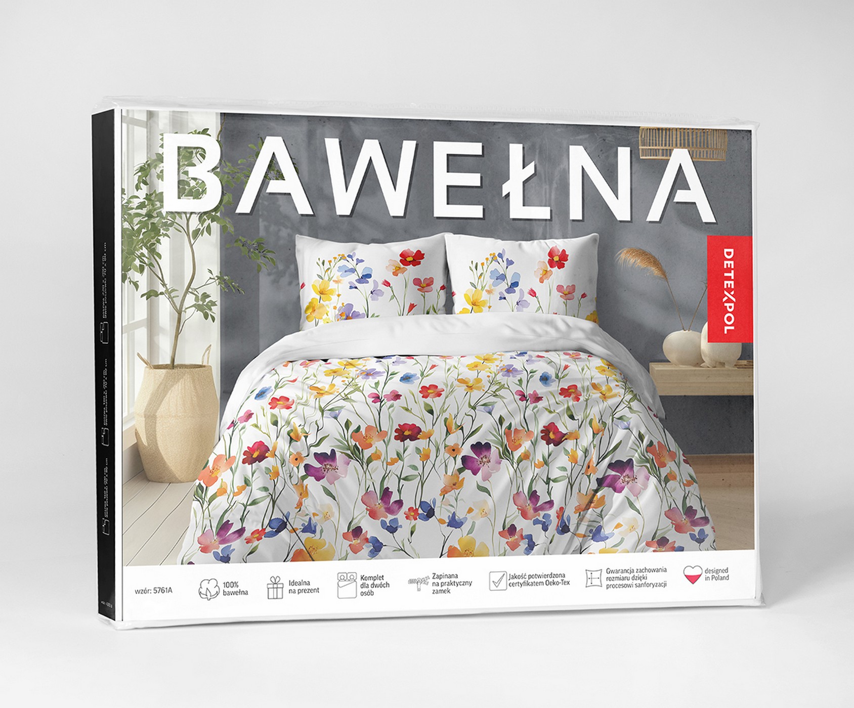 pościel 160x200 bawełna opakowanie 5761a