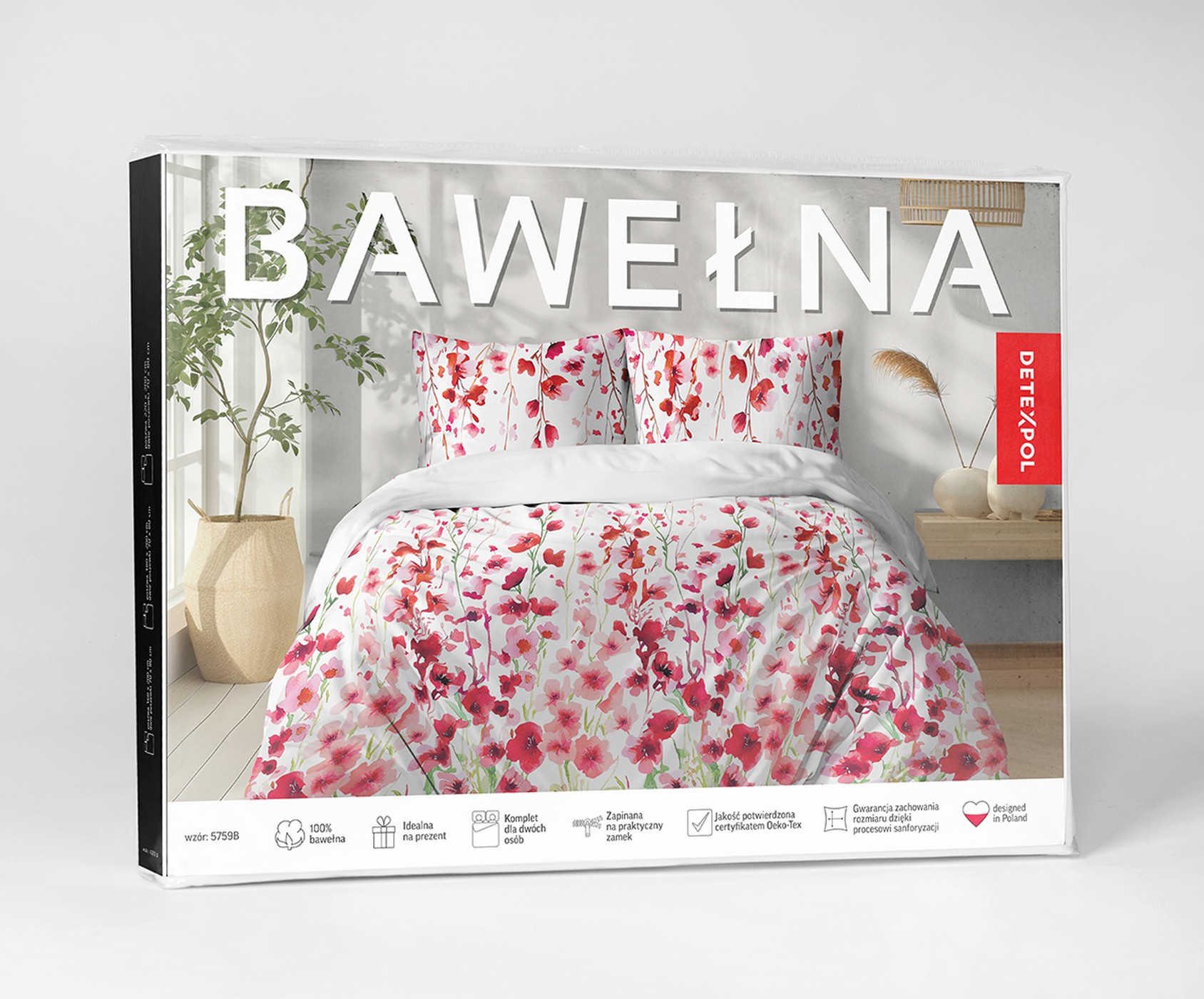 pościel bawełna 160x200 opakowanie 5759b