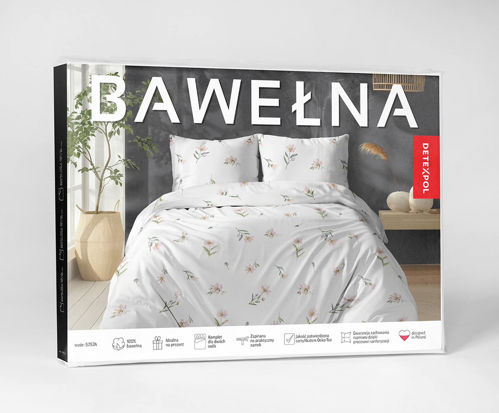 pościel bawełna 160x200 opakowanie 5757a