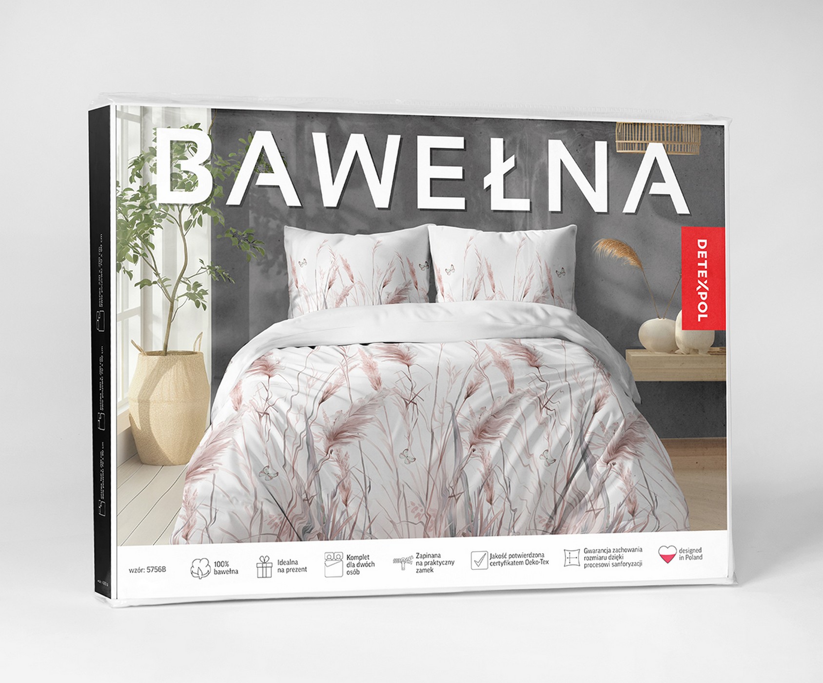 pościel bawełna 160x200 opakowanie 5756b