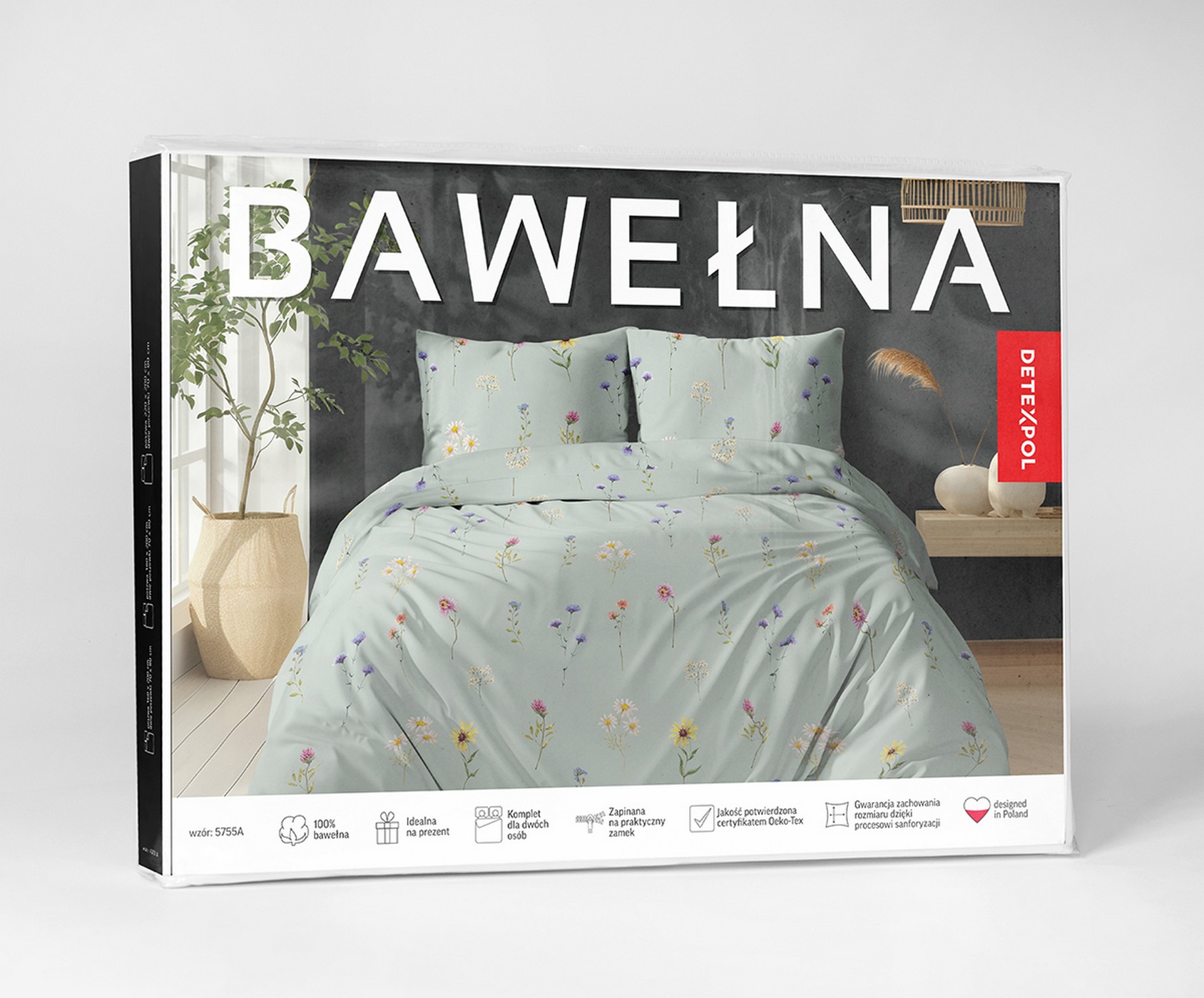 pościel bawełna 160x200 opakowanie 5755a