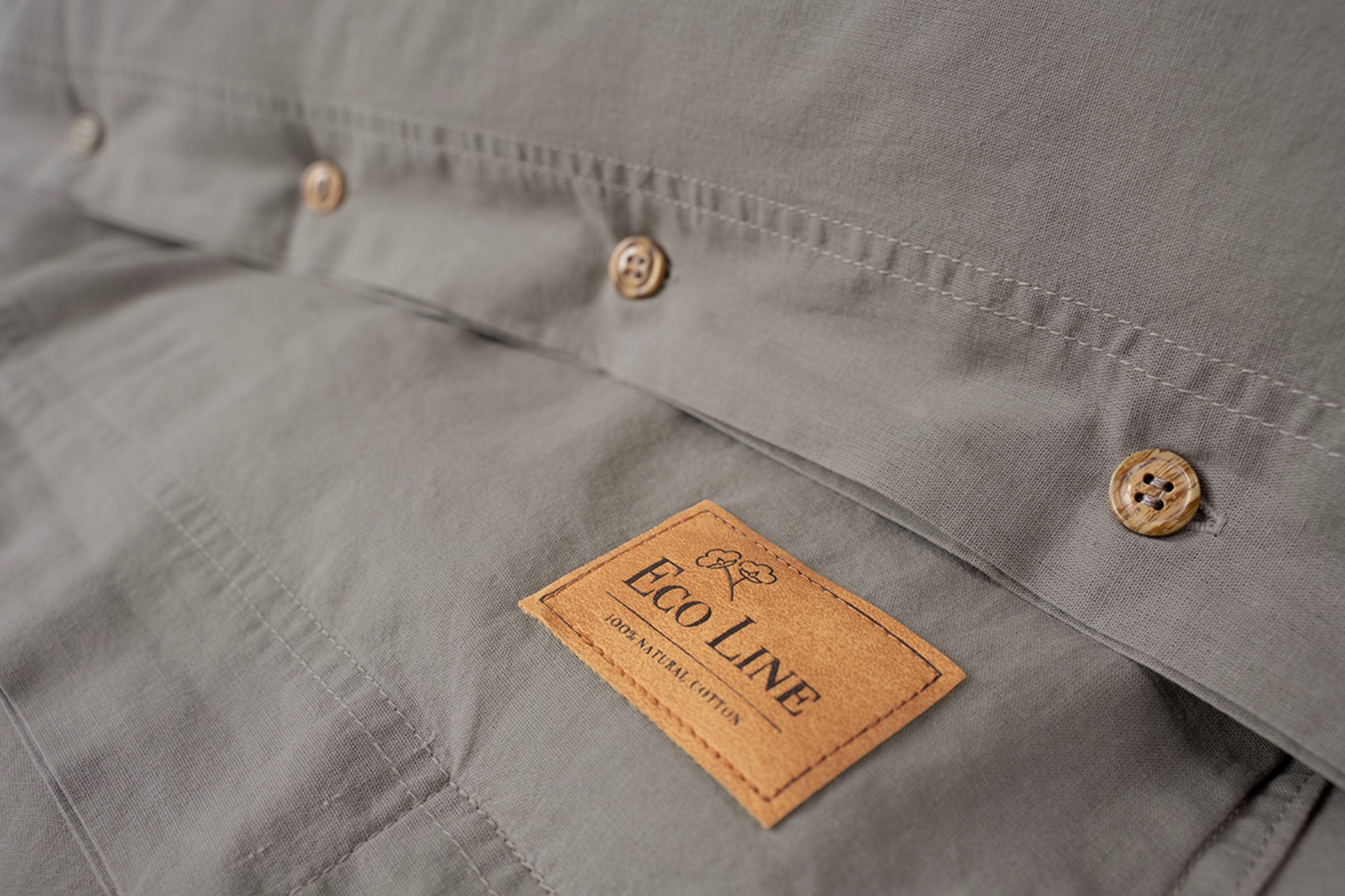 pościel 140x200 bawełna ciepłoszara