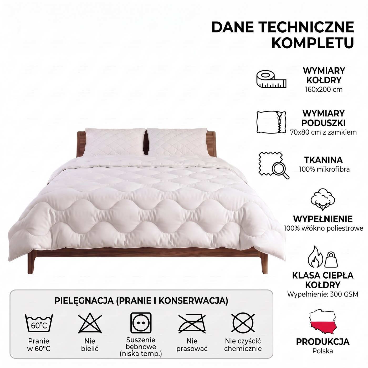 kołdry i poduszki 160x200 medic line dane techniczne