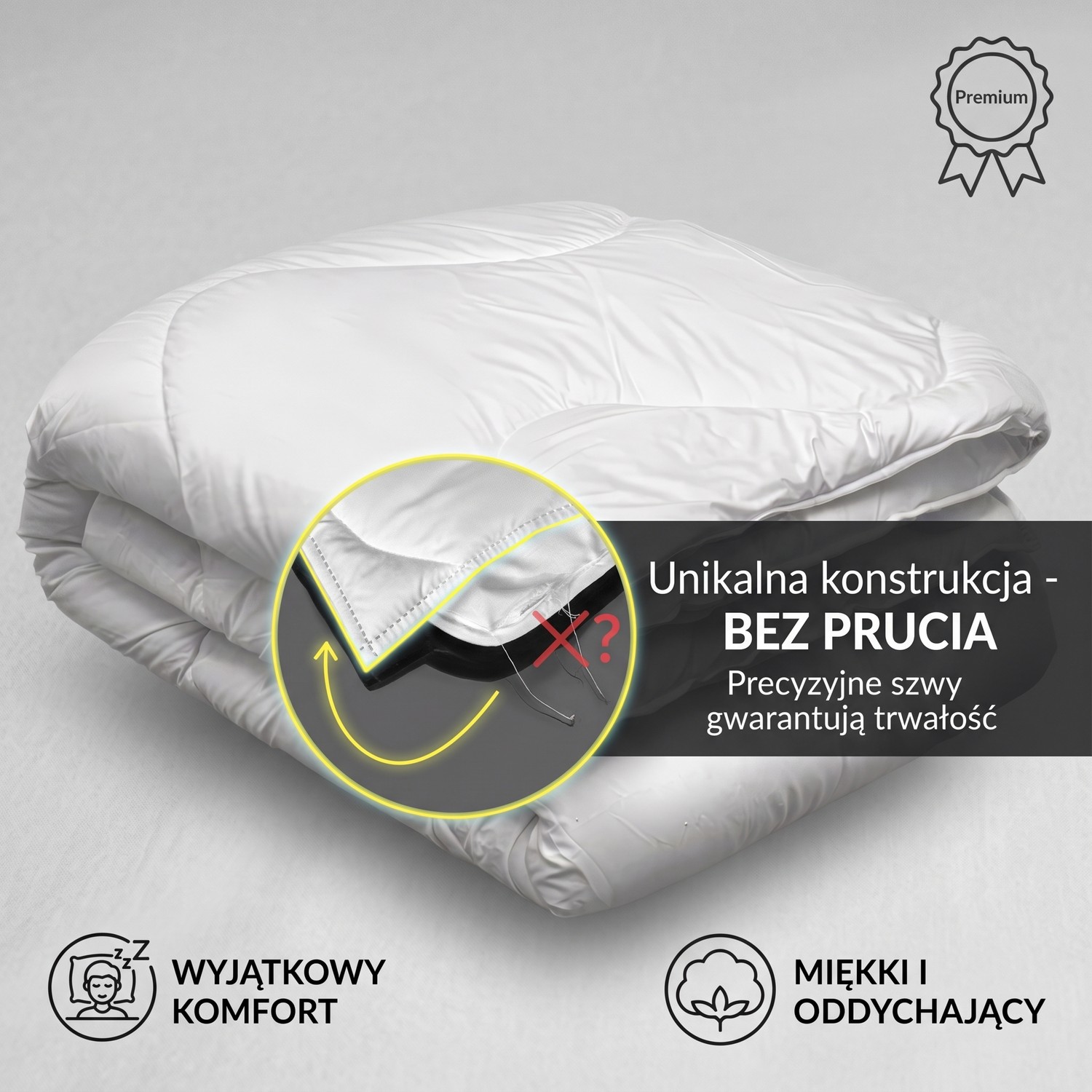 kołdra bez prucia solidne szwy